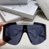 Versace 2024 New Arrival European and American Style One-Piece Sunglasses, Fashionable Oversized Hollow-Out Sunglasses for Men and Women