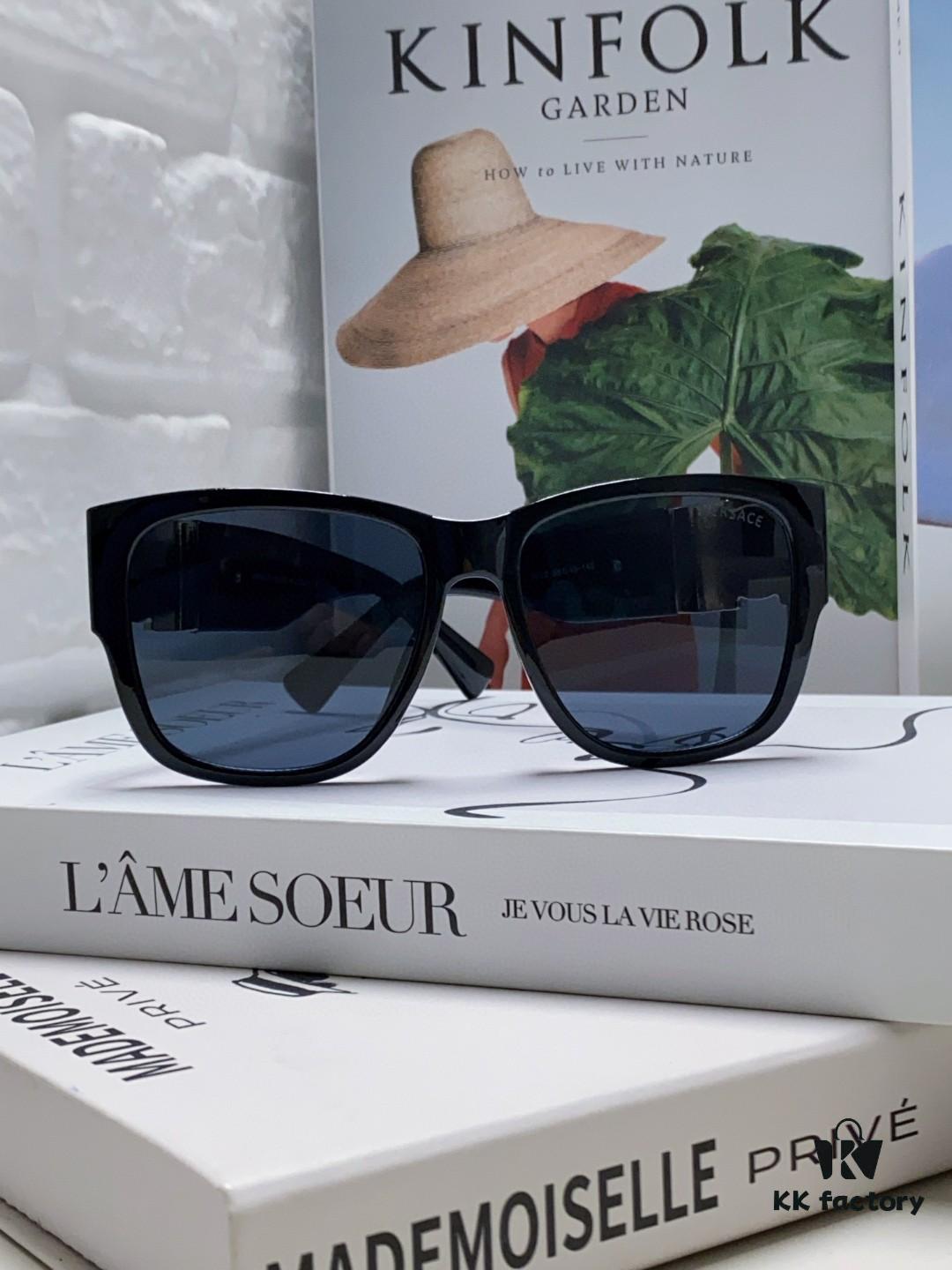 Versace 2024 Latest Hit Fashion Medusa Head Sunglasses, Trendy Oversized Retro Shades Unisex European and American Style