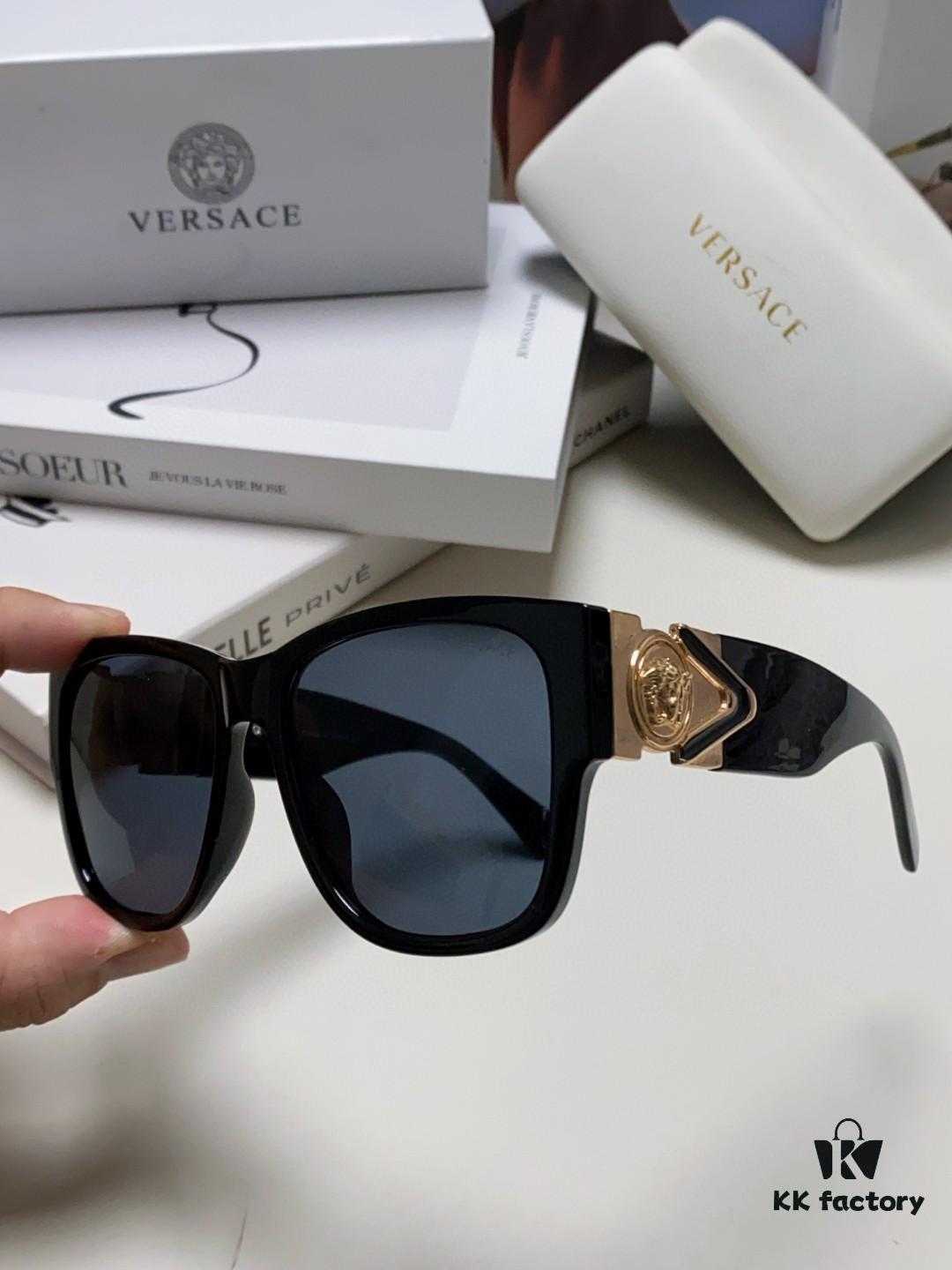 Versace 2024 Latest Hit Fashion Medusa Head Sunglasses, Trendy Oversized Retro Shades Unisex European and American Style