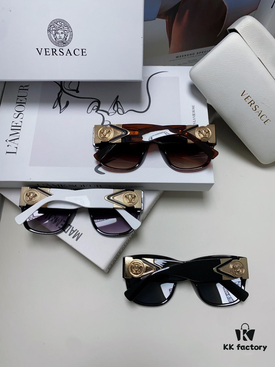 Versace 2024 Latest Hit Fashion Medusa Head Sunglasses, Trendy Oversized Retro Shades Unisex European and American Style