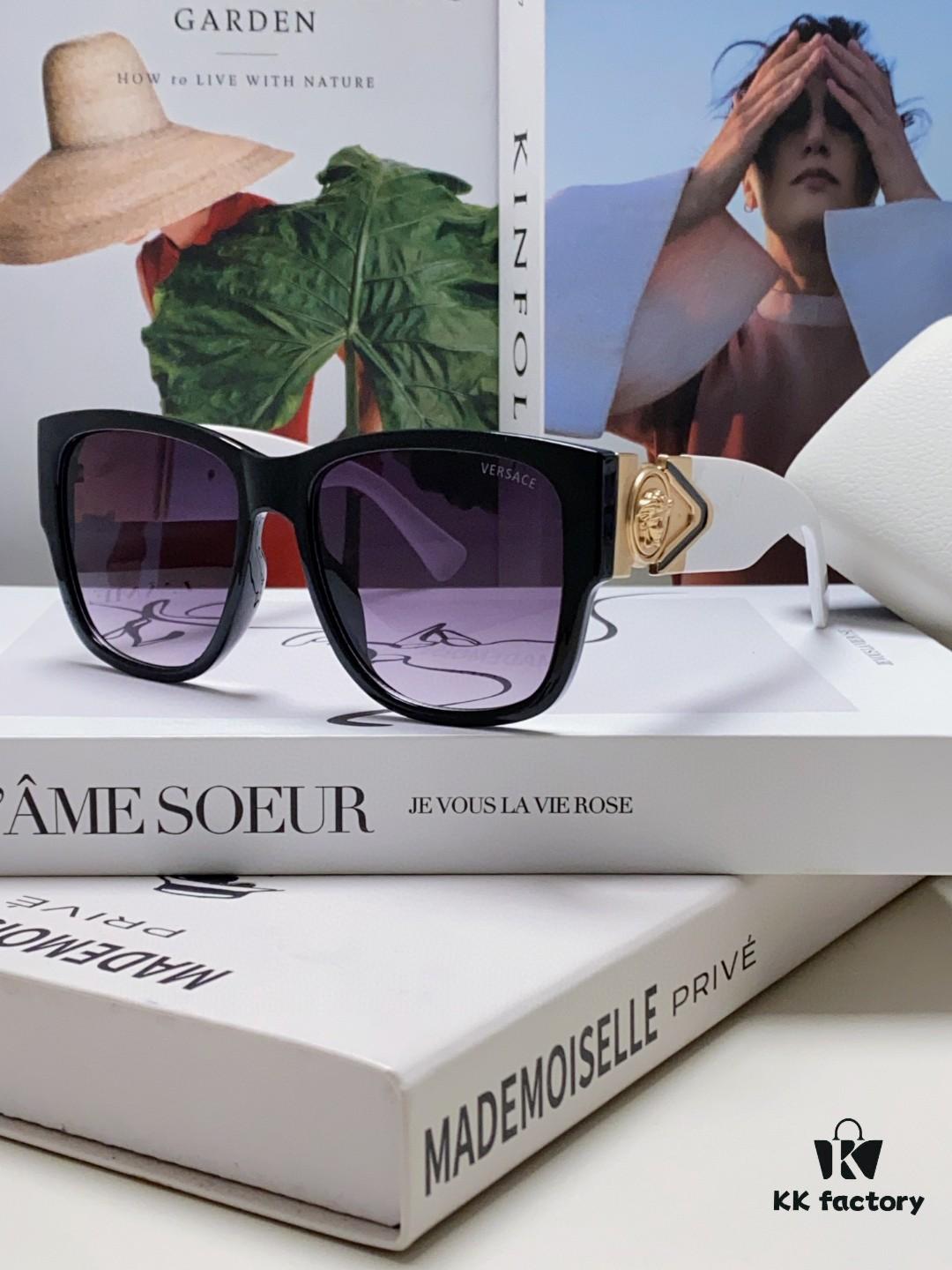 Versace 2024 Latest Hit Fashion Human Head Sunglasses, Trendy Oversized Retro Sun Glasses for Men and Women, Unisex Eyewear