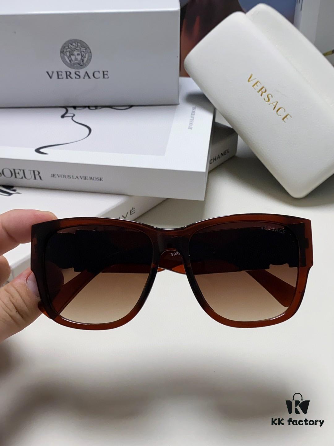 Versace 2024 Latest Hit Fashion Medusa Head Sunglasses, Trendy Oversized Retro Sun Glasses for Men and Women