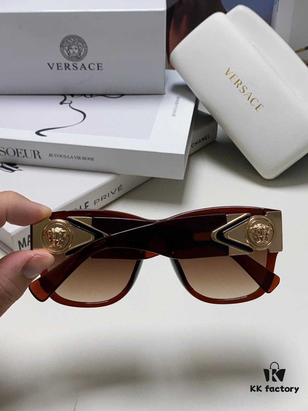 Versace 2024 Latest Hit Fashion Medusa Head Sunglasses, Trendy Oversized Retro Sun Glasses for Men and Women