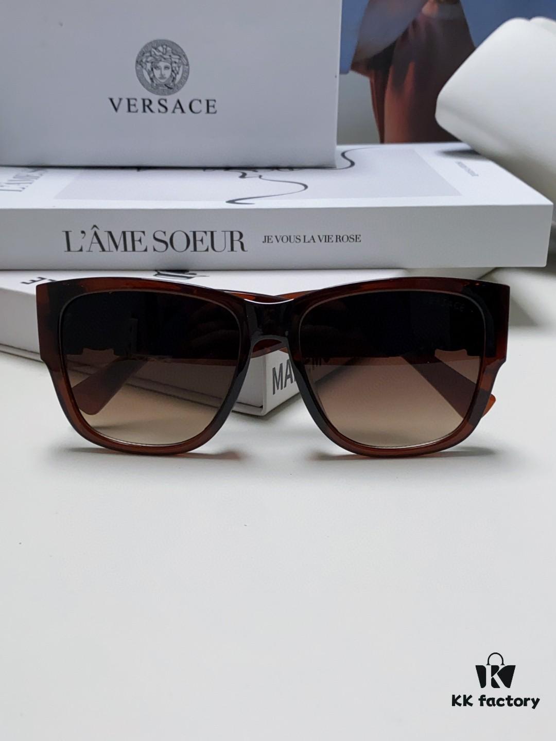Versace 2024 Latest Hit Fashion Medusa Head Sunglasses, Trendy Oversized Retro Sun Glasses for Men and Women