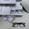 Versace 2024 New Engraved Eyeglass Frame Unisex Black Thick Acetate Myopia Frame Trendy Brand Optical Glasses Sunglasses