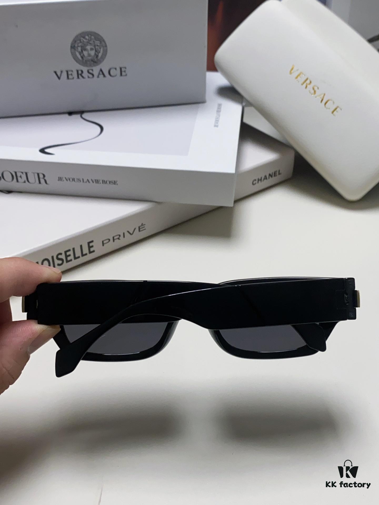 VERSACE/Verace 2024 New Classic Top Sunglasses, Rectangular Color-Block Street-Chic Unisex Eyewear 0VE4465F