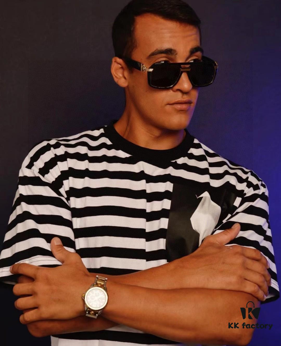 VERSACE Unisex Classic Black and Gold Sunglasses Fashion Couple Shades VE4399