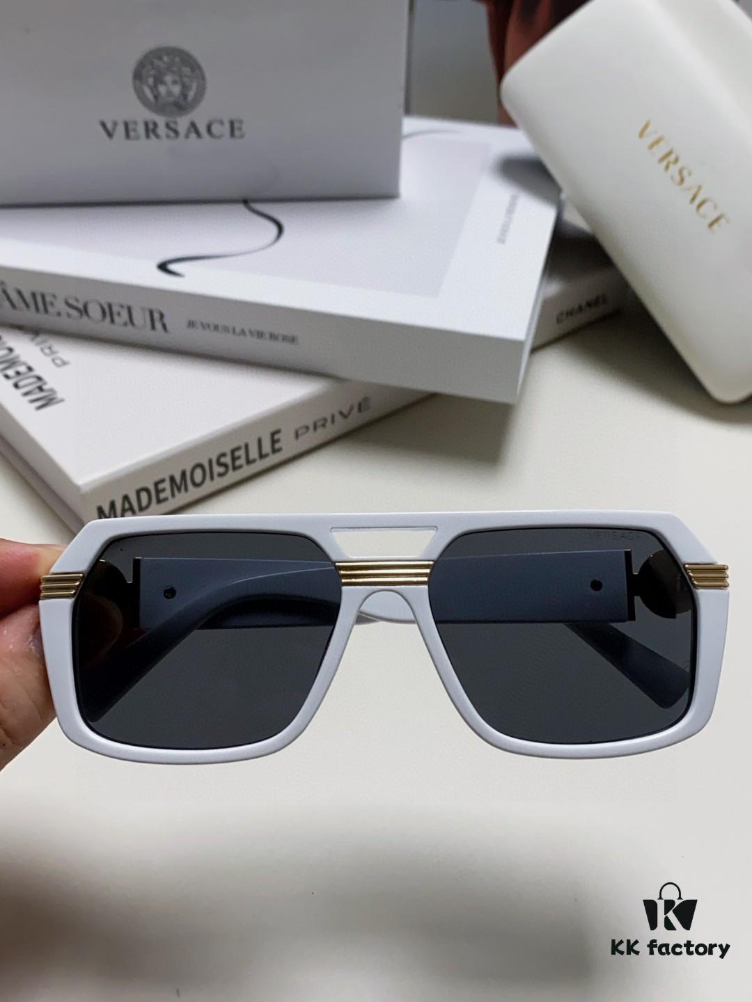 VERSACE Unisex Classic Black and Gold Sunglasses Fashion Couple Shades VE4399