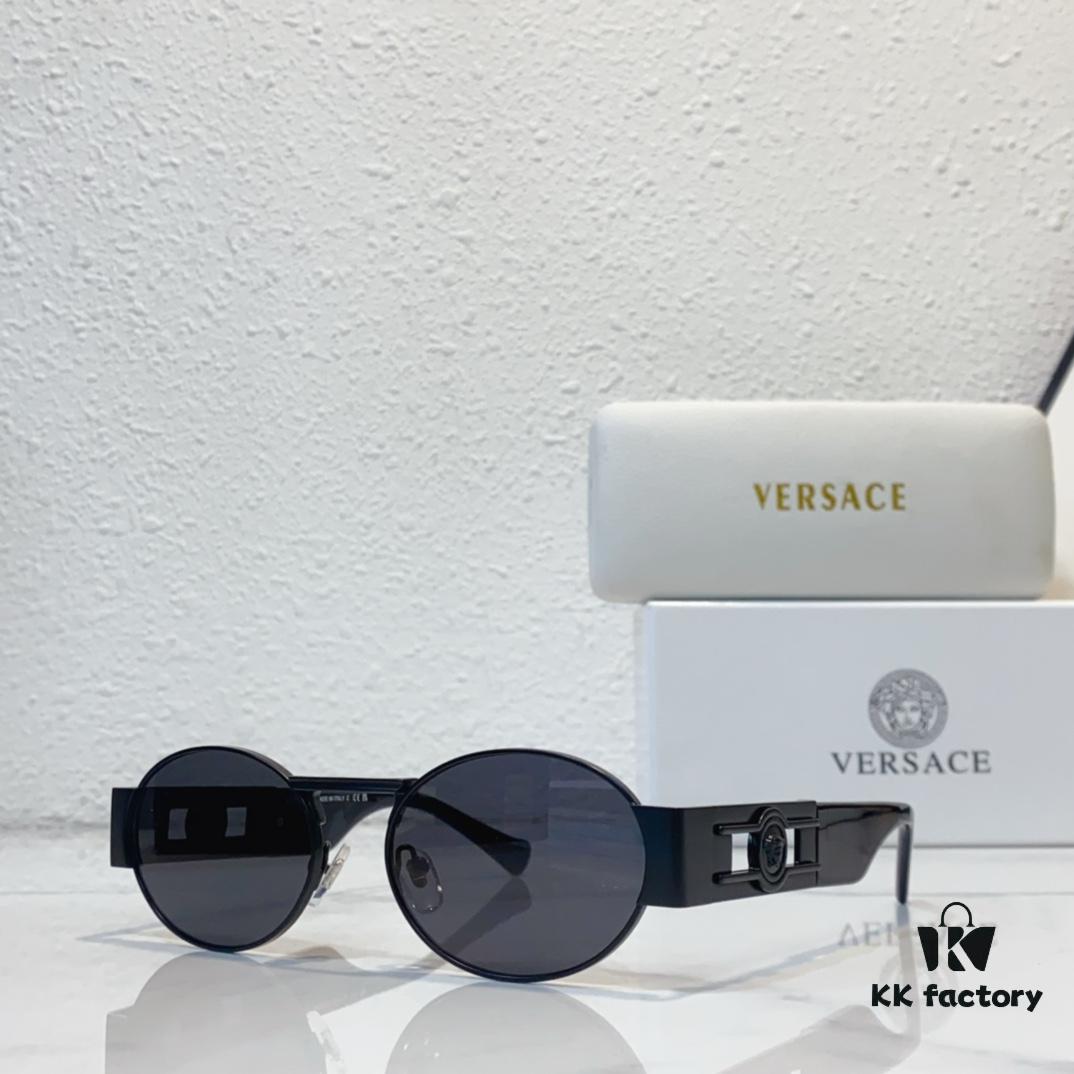 150 Frosted High-Quality Versace VE2264 Details Available, Frosted Texture, 3D Medusa Queen, Instagram Popular Sunglasses