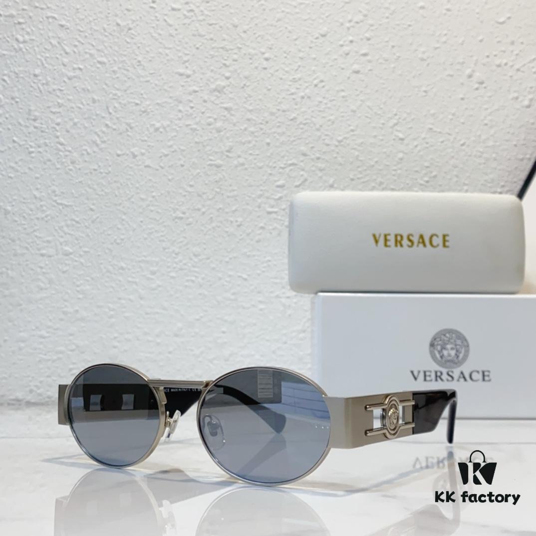 150 Frosted High-Quality Versace VE2264 Details Available, Frosted Texture, 3D Medusa Queen, Instagram Popular Sunglasses