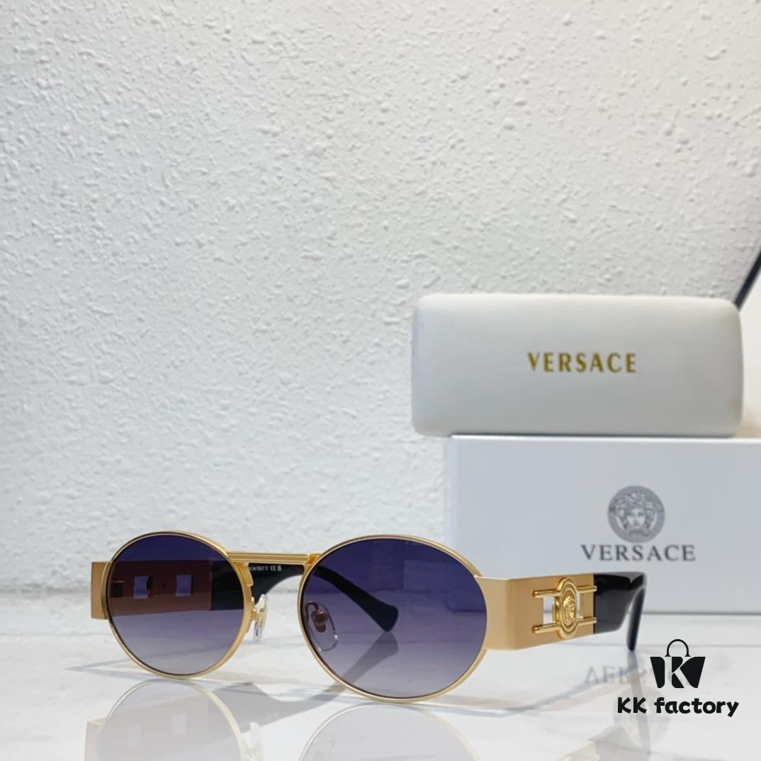 150 Frosted High-Quality Versace VE2264 Details Available, Frosted Texture, 3D Medusa Queen, Instagram Popular Sunglasses