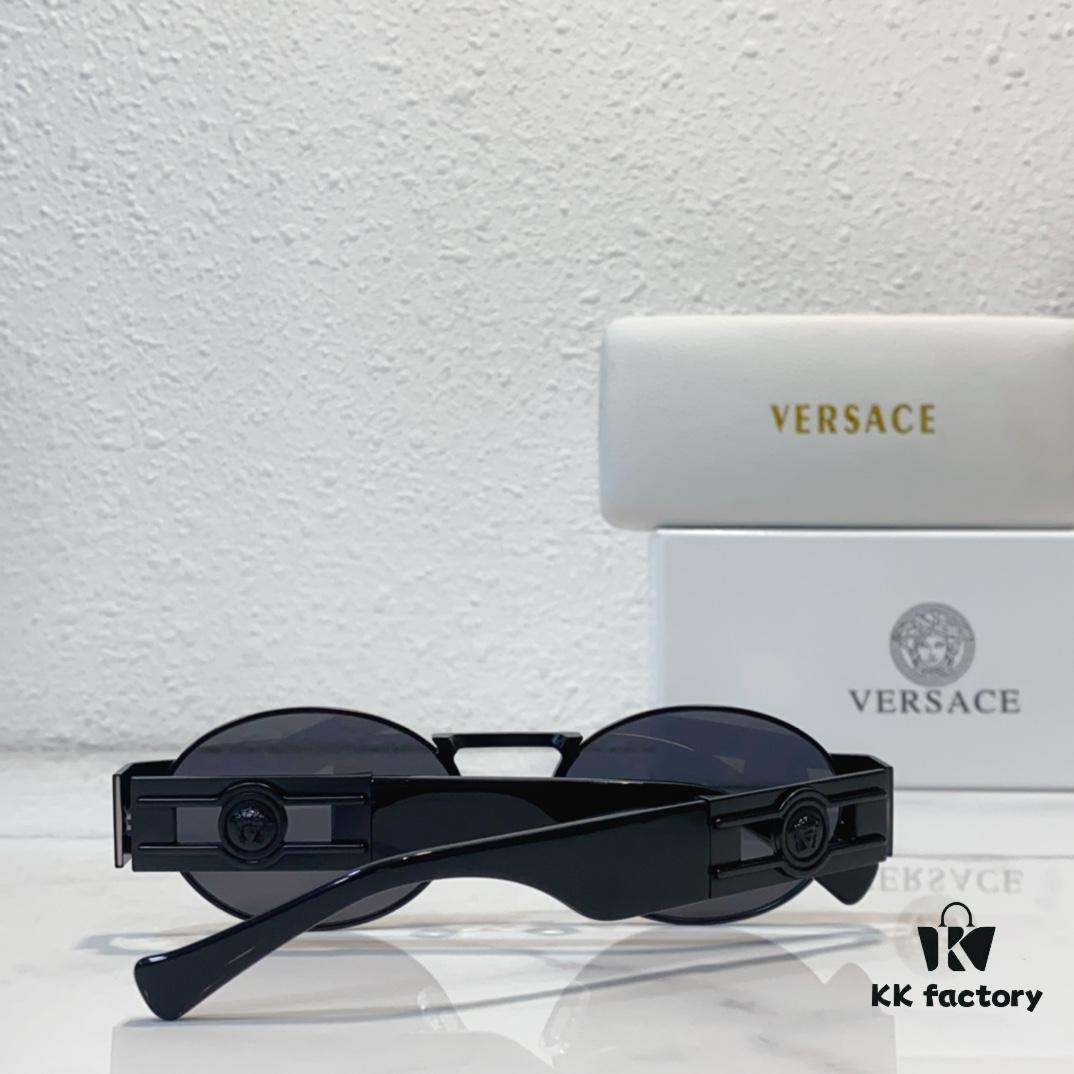 150 Frosted High-Quality Versace VE2264 Details Available, Frosted Texture, 3D Medusa Queen, Instagram Popular Sunglasses