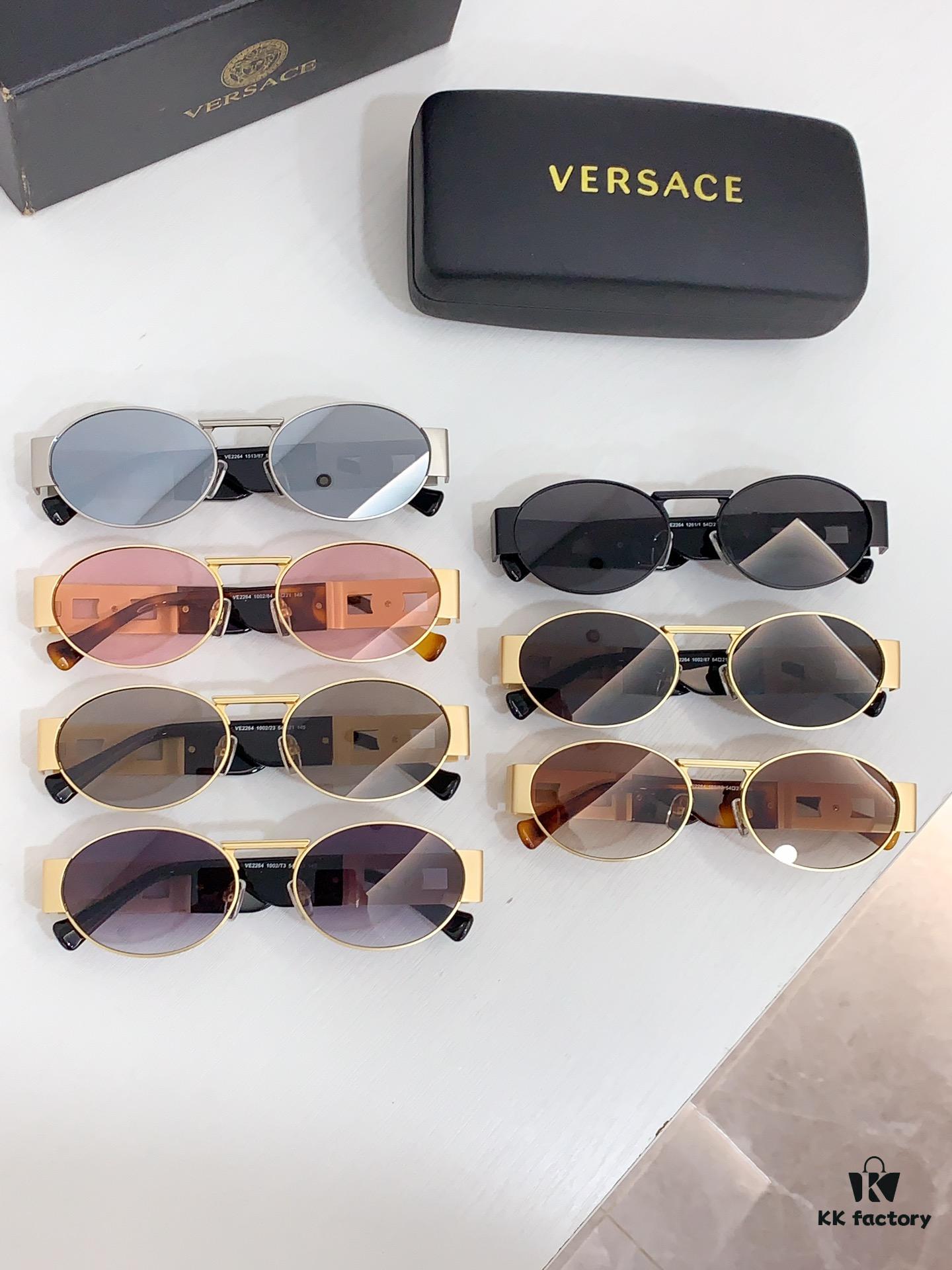 150 Frosted High-Quality Versace VE2264 Details Ins Popular Sunglasses
