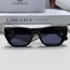 Versace Unisex Retro Stylish Narrow Frame Black Sunglasses with White Frame