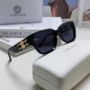 Versace Unisex Retro Stylish Narrow Frame Black Sunglasses with White Frame