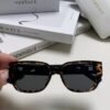 Versace Unisex Retro Stylish Narrow Frame Black Sunglasses with White Frame High-End Fashion