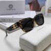 Versace Unisex Retro Stylish Narrow Frame Black Sunglasses with White Frame High-End Fashion
