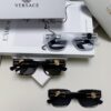 Versace Unisex Retro Stylish Narrow Frame Black Sunglasses with White Frame High-End Fashion