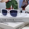 Versace Unisex Retro Stylish Narrow Frame Black Sunglasses with White Frame High-End Sun Glasses