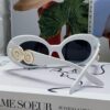 VERSACE Versace 2024 Latest Model C Style European and American High-End Unisex Round Frame Retro Casual Sunglasses, Celebrity-Inspired Carved Sun Protection Shades
