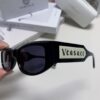 Versace 2014 New Small Frame Sunglasses for Women, High-End Letter Design Unisex Square Sunglasses, Vintage Style Men's and Women's Eyewear