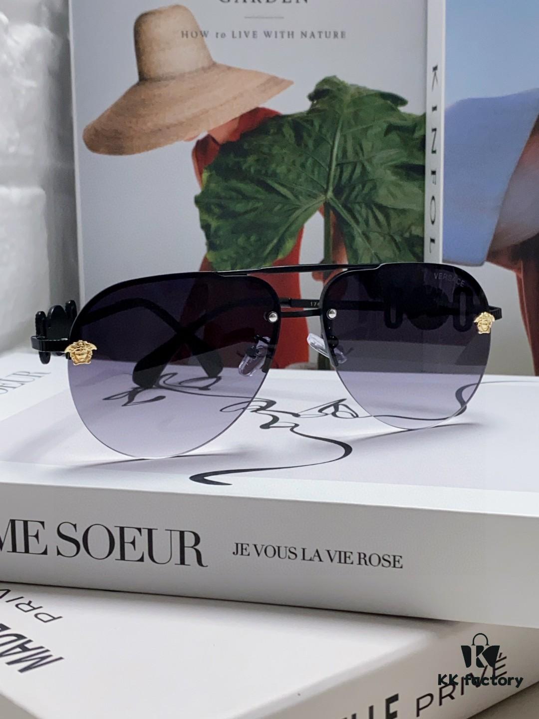 VERSACE Versace Fashion Sunglasses in European and American Style, Unisex Polarized Sunglasses, Men's Sun Protection Glasses, Stylish Eyewear to Complement Facial Features