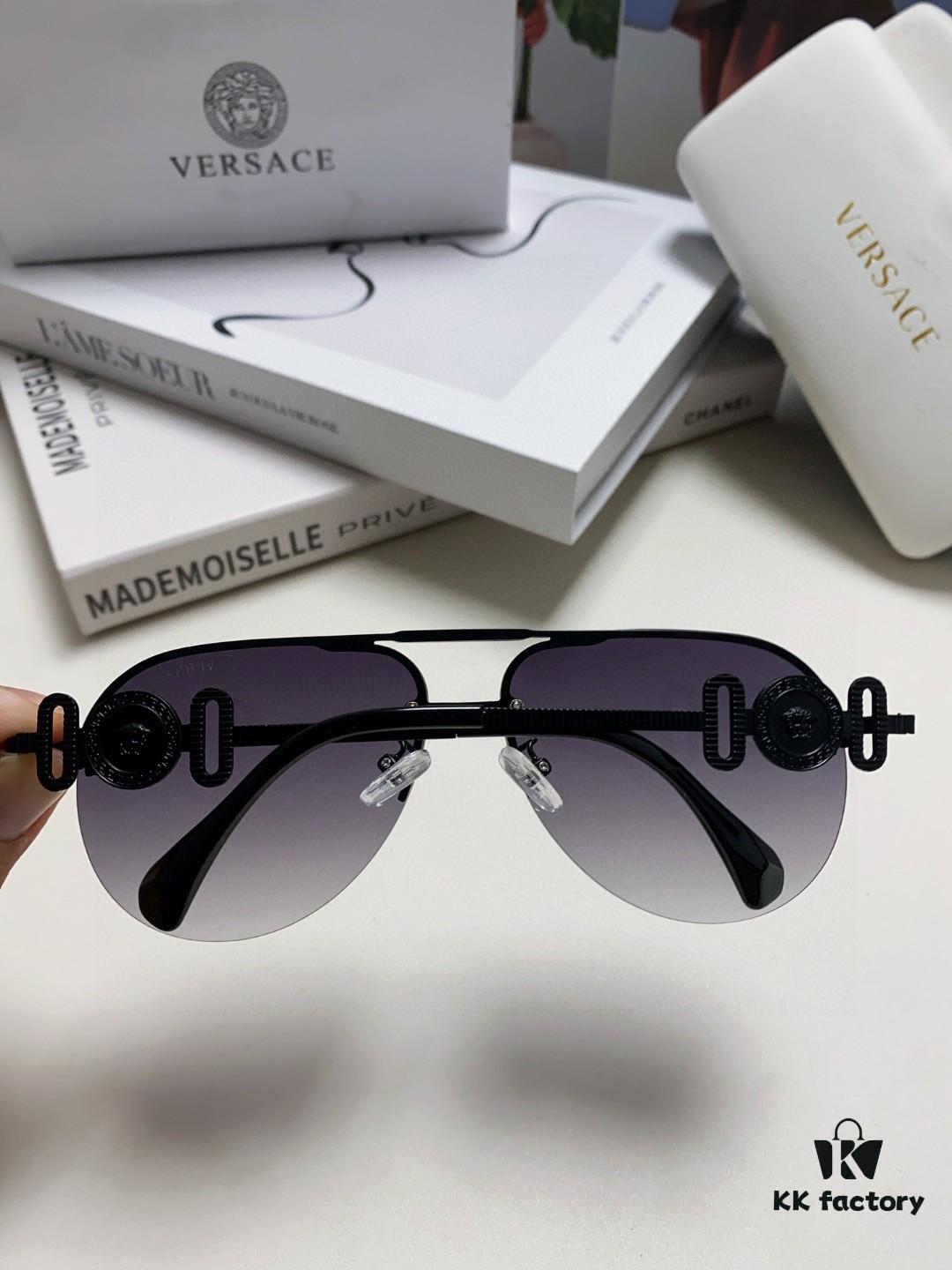 VERSACE Versace Fashion Sunglasses in European and American Style, Unisex Polarized Sunglasses, Men's Sun Protection Glasses, Stylish Eyewear to Complement Facial Features