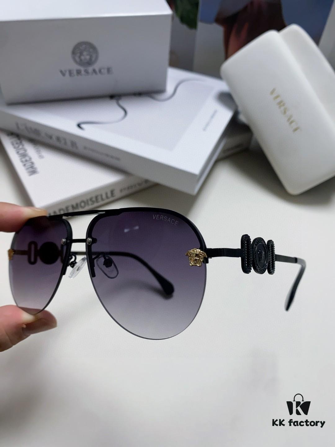 VERSACE Versace Fashion Sunglasses in European and American Style, Unisex Polarized Sunglasses, Men's Sun Protection Glasses, Stylish Eyewear to Complement Facial Features