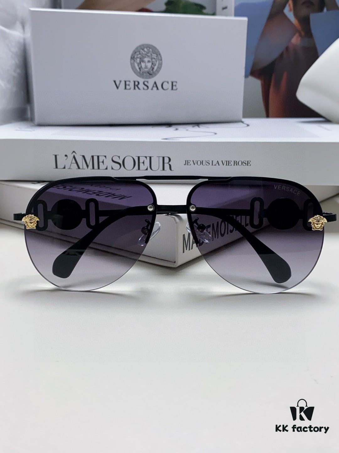 VERSACE Versace Fashion Sunglasses in European and American Style, Unisex Polarized Sunglasses, Men's Sun Protection Glasses, Stylish Eyewear to Complement Facial Features