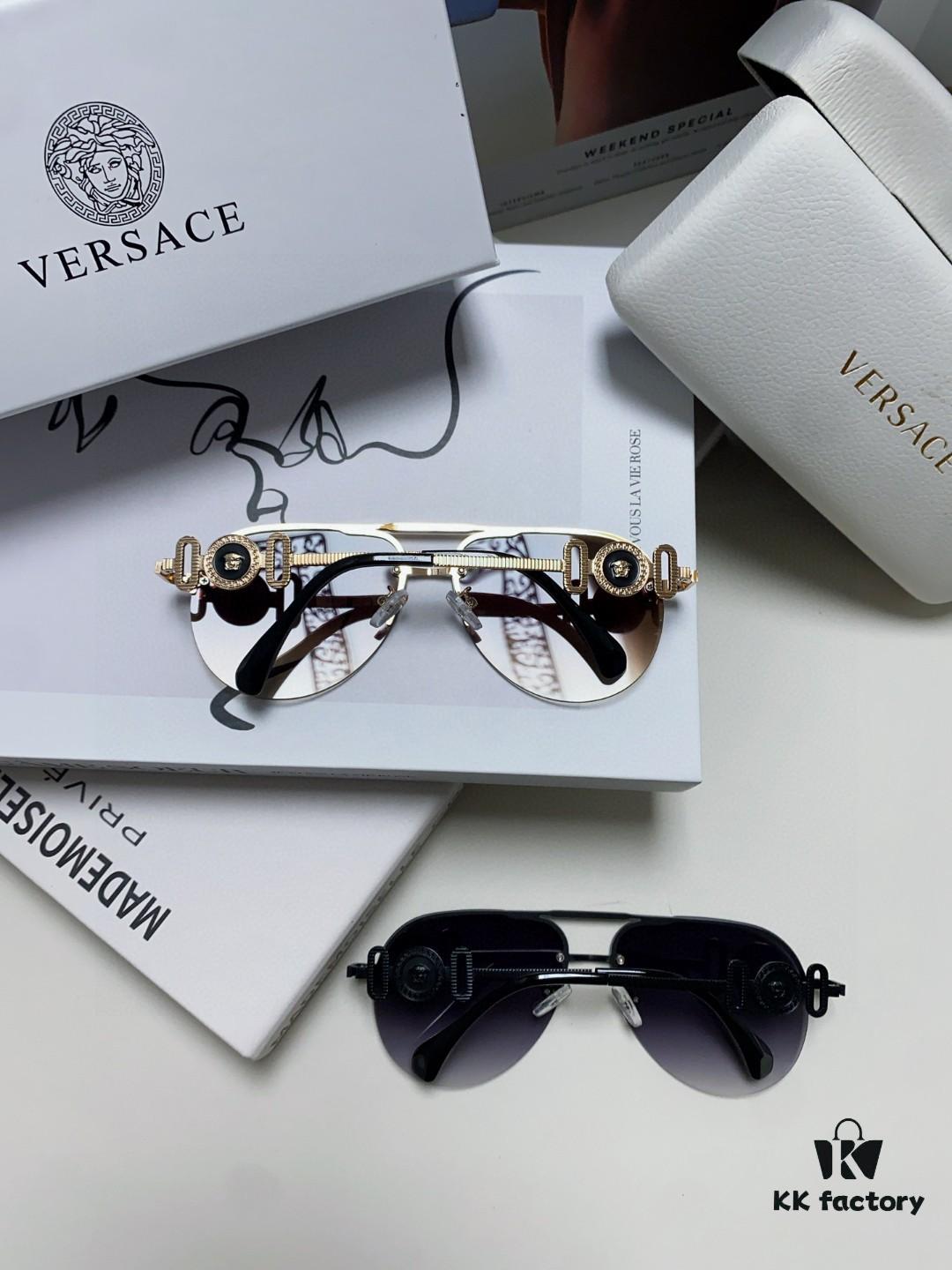 VERSACE Versace Fashion Sunglasses in European and American Style, Unisex Polarized Sunglasses, Men's Sun Protection Glasses, Stylish Eyewear to Complement Facial Features