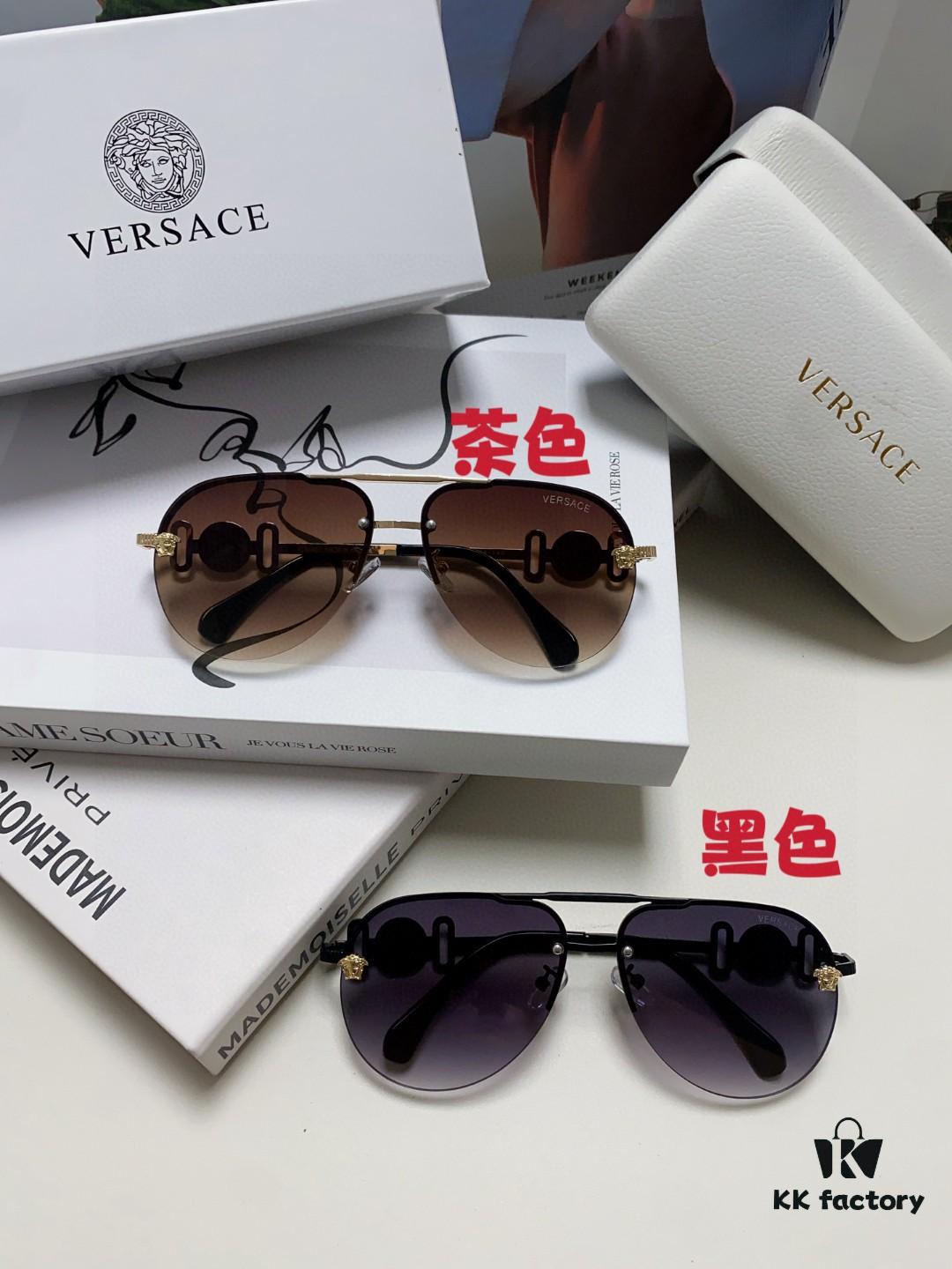 VERSACE Versace Fashion Sunglasses in European and American Style, Unisex Polarized Sunglasses, Men's Sun Protection Glasses, Stylish Eyewear to Complement Facial Features