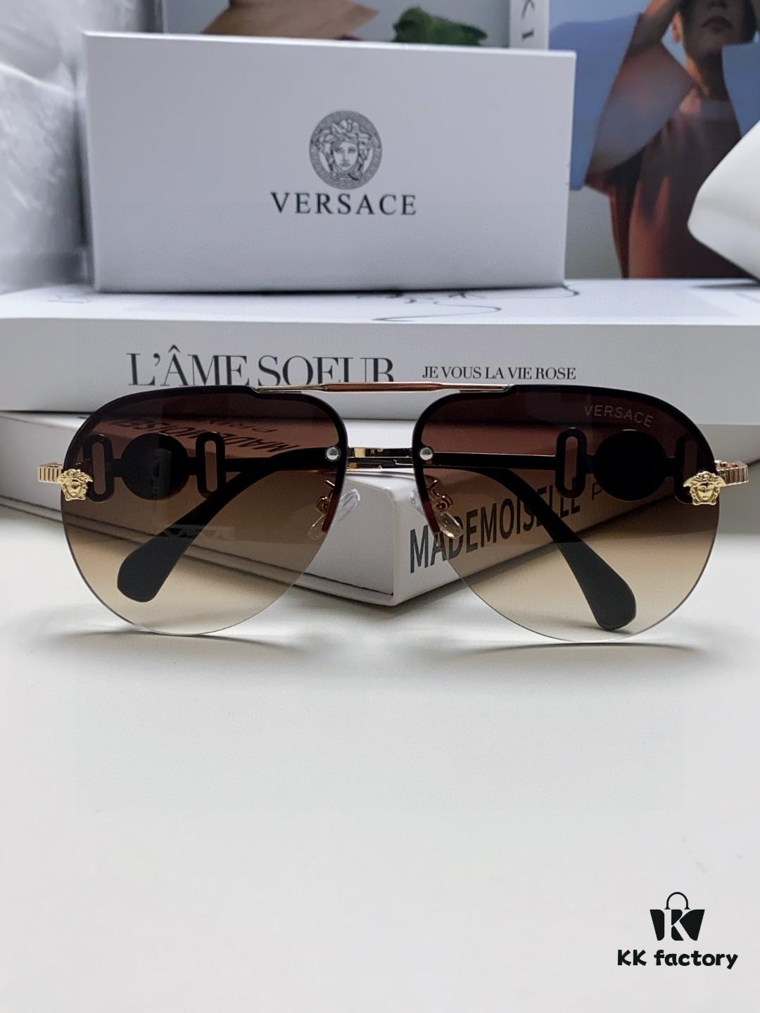 VERSACE Versace Fashion Sunglasses in European and American Style, Unisex Polarized Sunglasses, Men's Sun Protection Glasses, Stylish Eyewear to Complement Facial Features