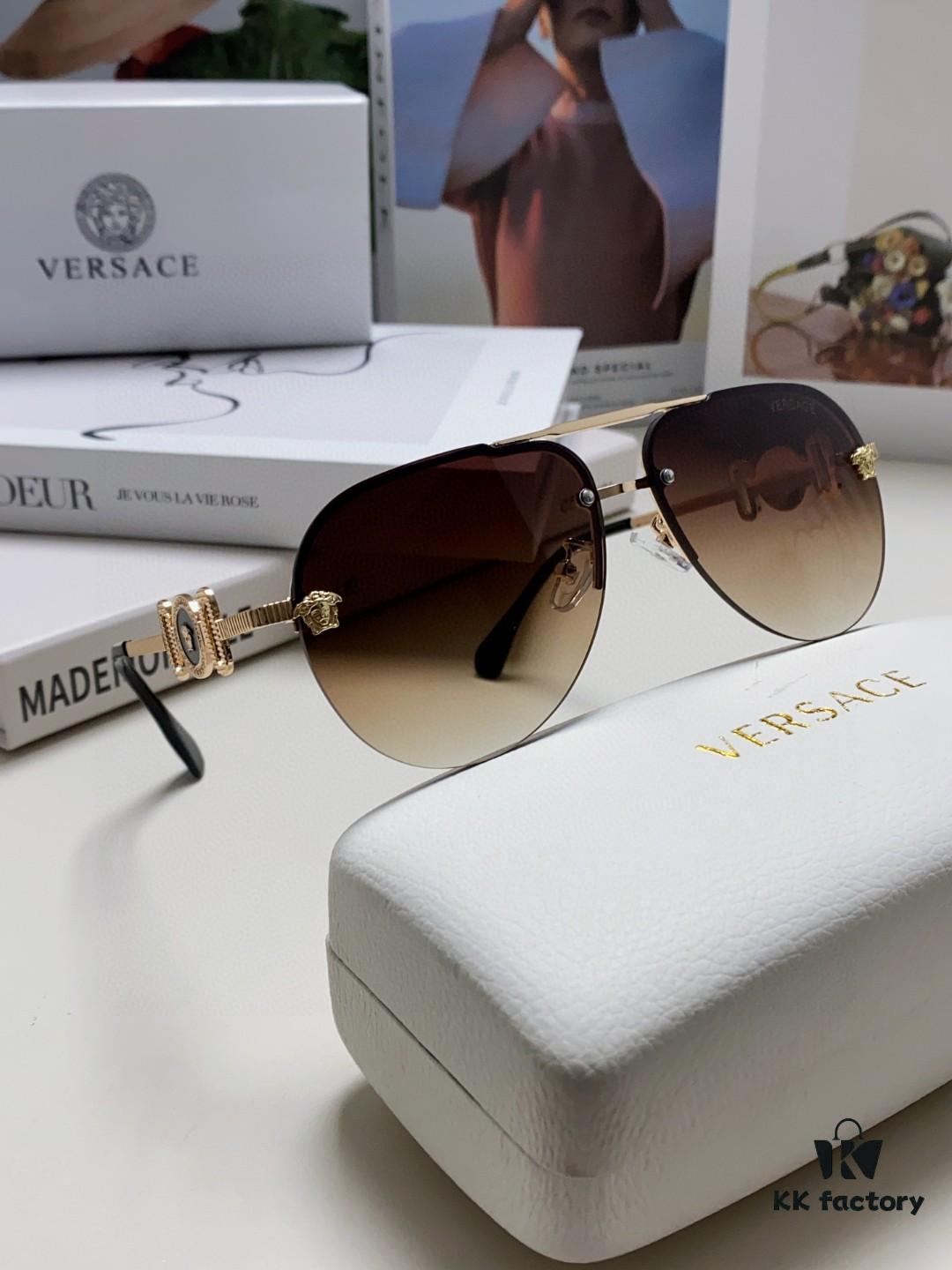 VERSACE Versace Fashion Sunglasses in European and American Style, Unisex Polarized Sunglasses, Men's Sun Protection Glasses, Stylish Eyewear to Complement Facial Features