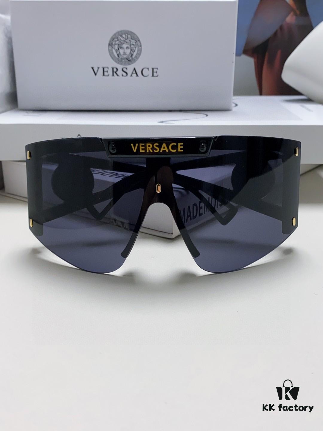 Versaxe Versace 2024 New Arrival European and American Style One-Piece Sunglasses, Fashionable Oversized Hollow-Out Sunglasses for Men and Women