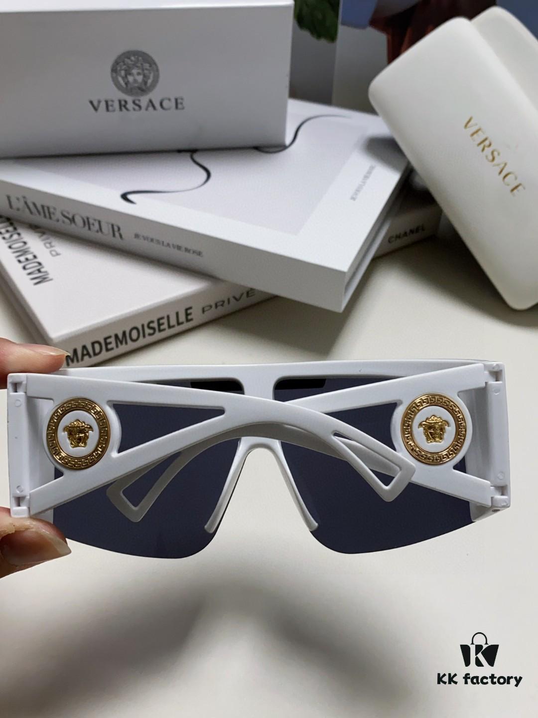 Versace 2024 New Arrival Unisex Oversized Hollow-out Sunglasses, Fashion Trendy Large Frame Sun Glasses for Men and Women