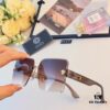 Versac 2024 New Arrival Frameless Cutout Human Head Shape Luxury Style Women's Sunglasses Fashion Trendy Influencer Sun Glasses