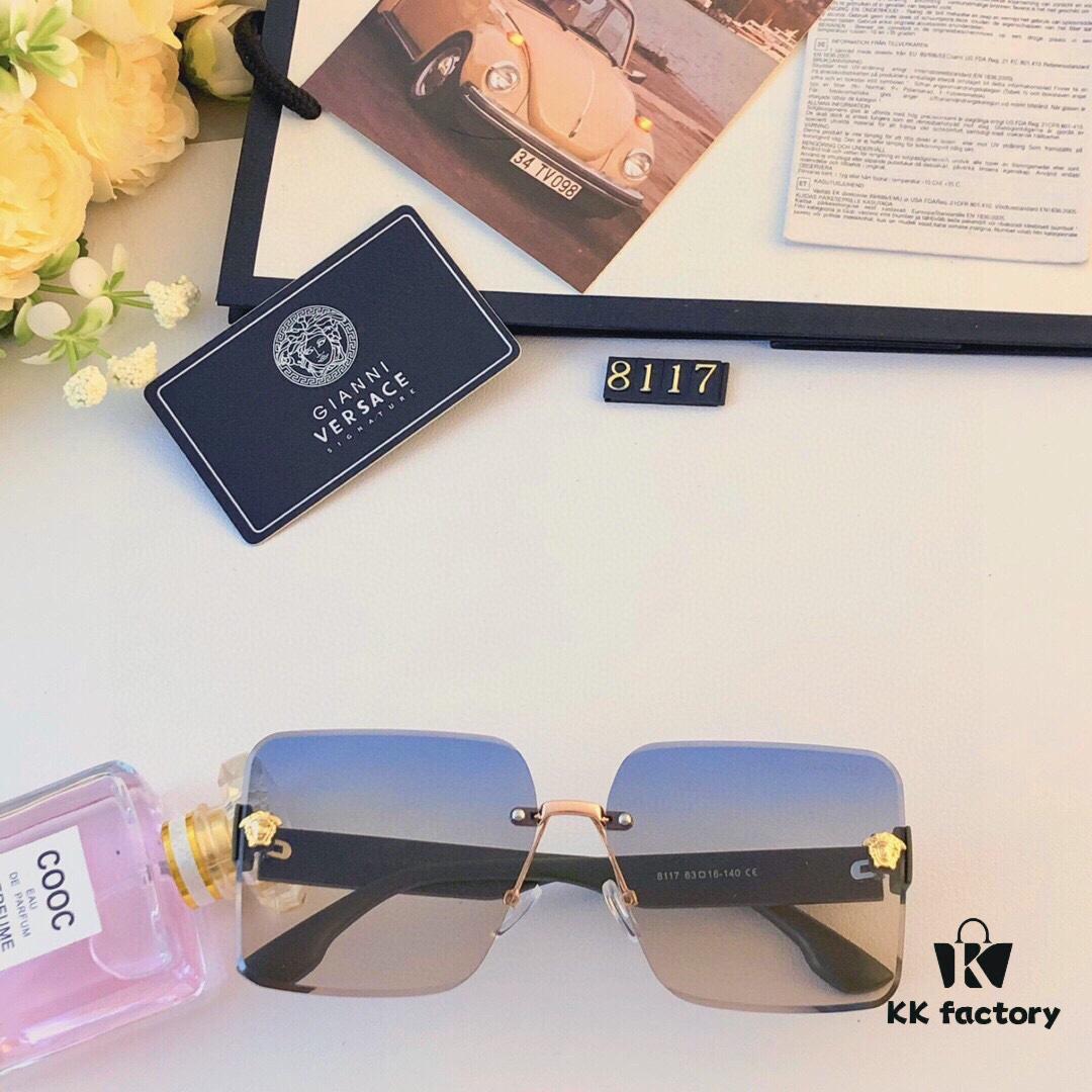 Versac 2024 New Arrival Frameless Cutout Human Head Shape Luxury Style Women's Sunglasses Fashion Trendy Influencer Sun Glasses