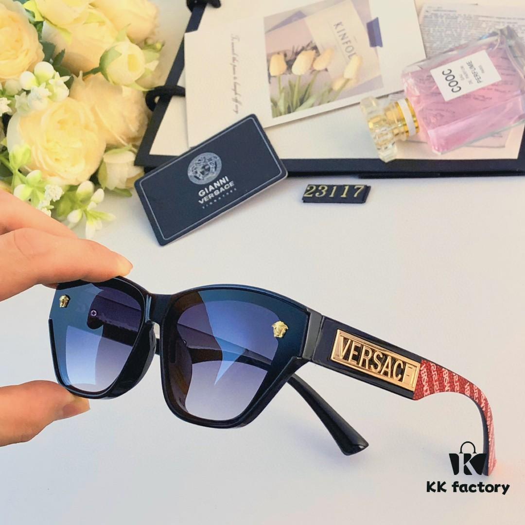 Versace 2024 New Fashion Sunglasses for Women, Stylish European and American Trend, Slimming and Versatile Casual Sunglasses