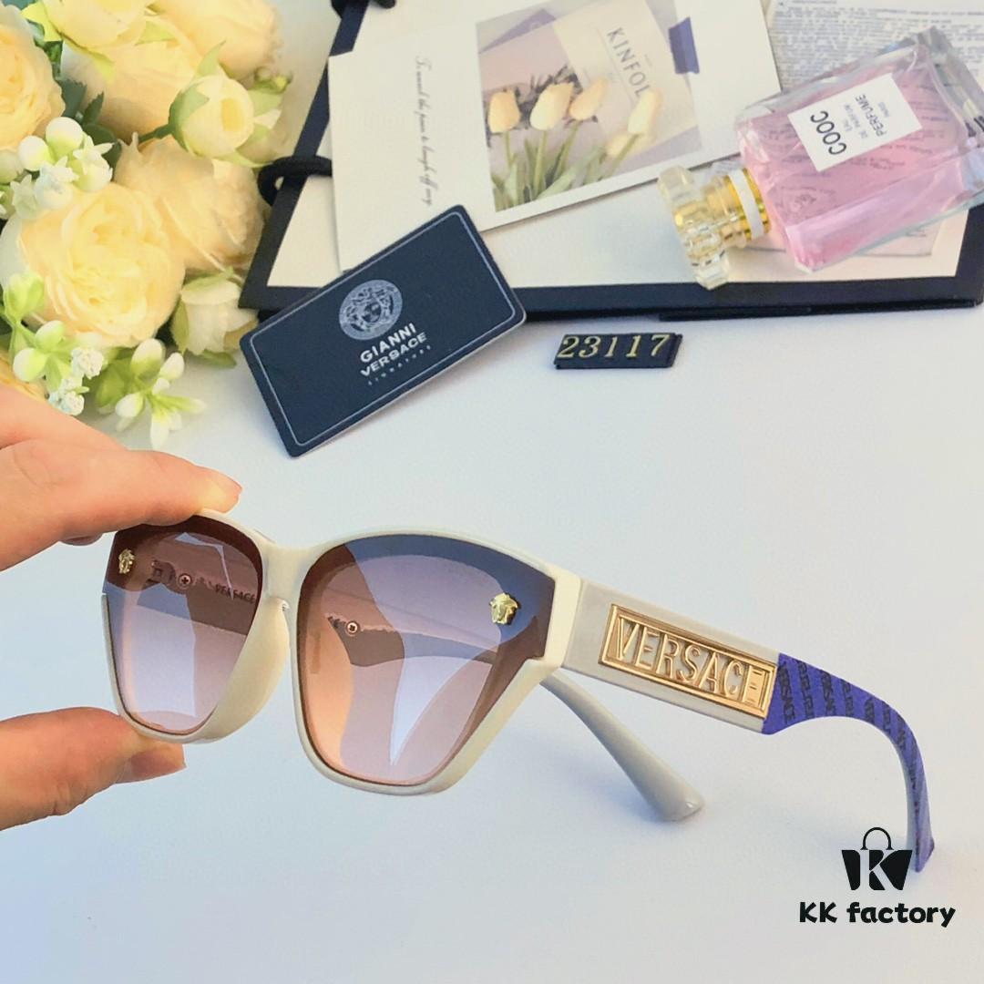 Versace 2024 New Fashion Sunglasses for Women, Stylish European and American Trend, Slimming and Versatile Casual Sunglasses