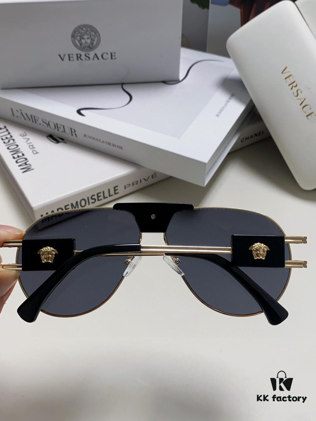 VERSACE Versace Fashion Sunglasses in European and American Style, Unisex Polarized Sunglasses, Men's Sun Protection Glasses, Stylish Eyewear to Complement Facial Features