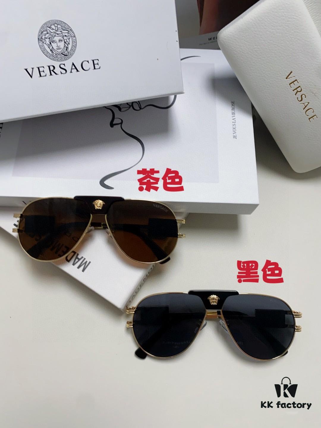 VERSACE Versace Fashion Sunglasses in European and American Style, Unisex Polarized Sunglasses, Men's Sun Protection Glasses, Stylish Eyewear to Complement Facial Features