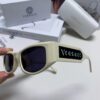Versace 2014 New Small Frame Sunglasses for Women, Stylish Letter Design Unisex Square Sunglasses, Vintage-Inspired Men's and Women's Eyewear