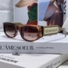 Versace 2014 New Small Frame Sunglasses for Women, Luxury Letter Design Unisex Square Sunglasses, Stylish Retro Glasses for Men and Women