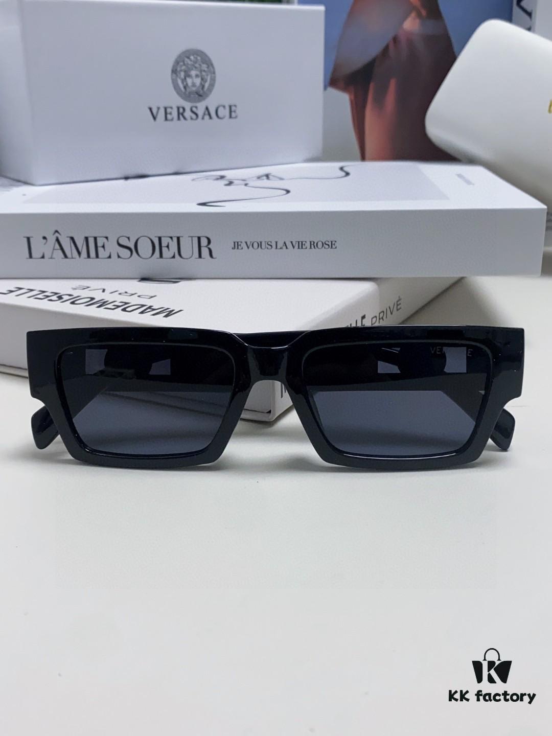 Versace 2024 New Arrival Trendy Sunglasses for Women, High-End Instagram-Worthy Unisex Cool Streetwear Hip-Hop Style Sunglasses for Men and Women, Couple's Eyewear