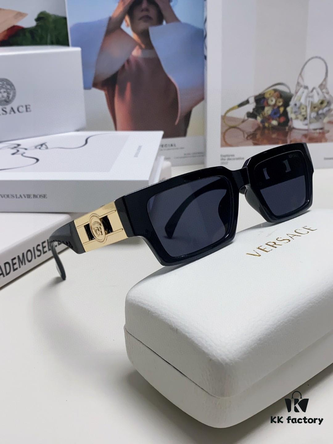 Versace 2024 New Arrival Trendy Sunglasses for Women, High-End Instagram-Worthy Unisex Cool Streetwear Hip-Hop Style Sunglasses for Men and Women, Couple's Eyewear