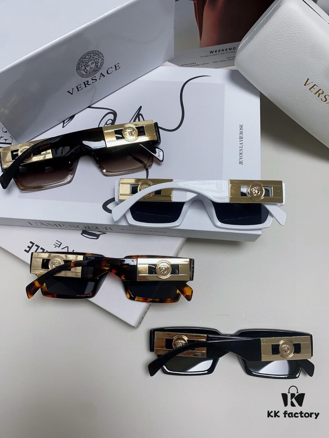 Versace 2024 New Arrival Trendy Sunglasses for Women, High-End Instagram-Worthy Unisex Cool Streetwear Hip-Hop Style Sunglasses for Men and Women, Couple's Eyewear