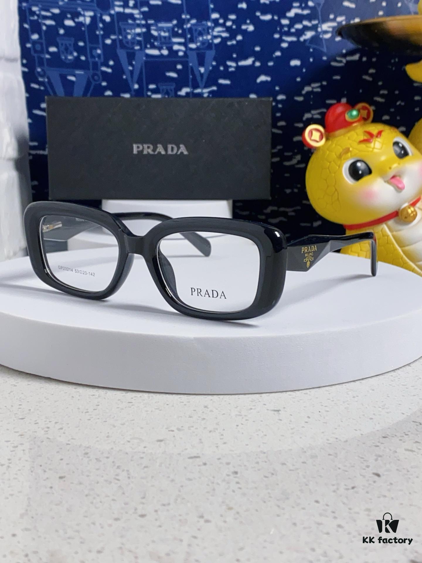 PRADA 2025 New Arrival Eyeglass Frame, Retro Full-Rim Square Unisex Optical Frames, Essential Everyday Glasses