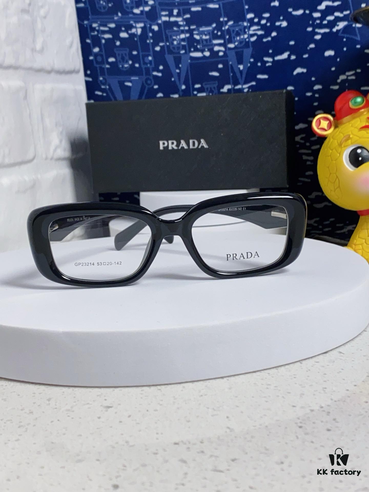 PRADA 2025 New Arrival Eyeglass Frame, Retro Full-Rim Square Unisex Optical Frames, Essential Everyday Glasses