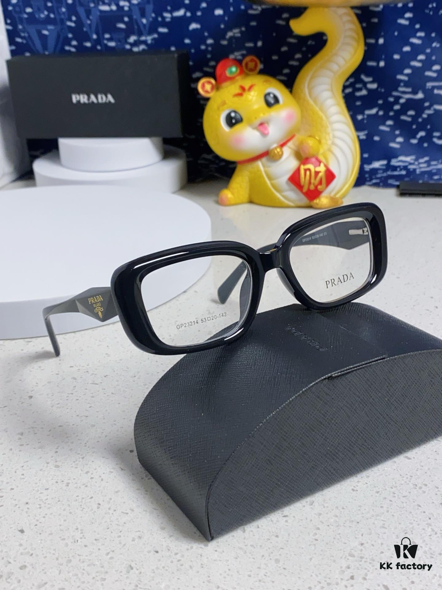 PRADA 2025 New Arrival Eyeglass Frame, Retro Full-Rim Square Unisex Optical Frames, Essential Everyday Glasses