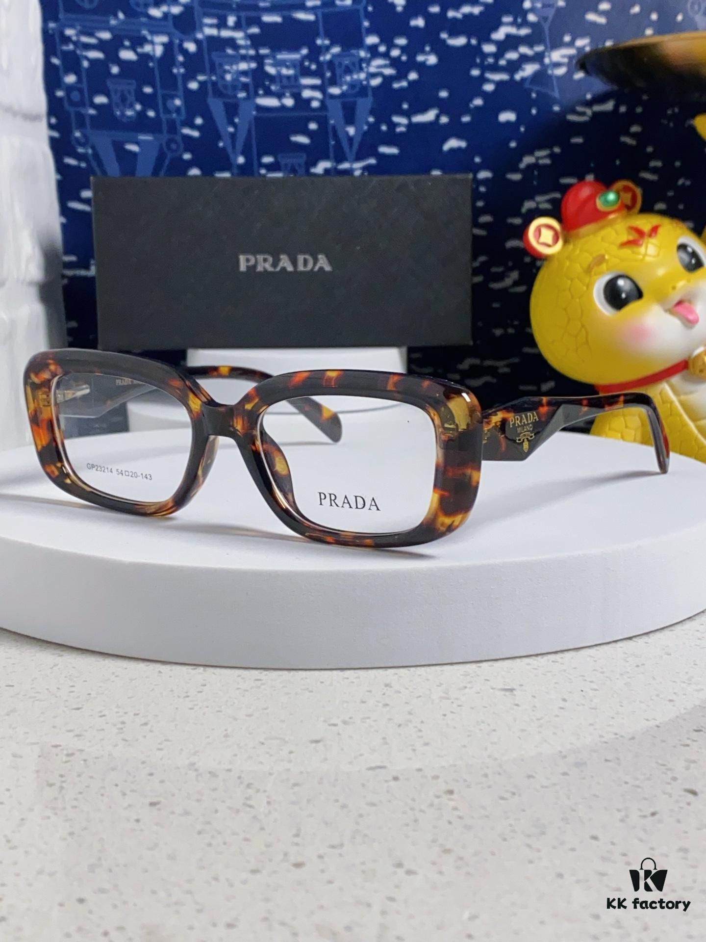 PRADA 2025 New Arrival Eyeglass Frame, Retro Full-Rim Square Optical Frame for Men and Women, Essential Everyday Eyewear